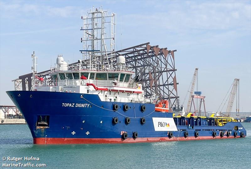 topaz dignity (Offshore Tug/Supply Ship) - IMO 9654983, MMSI 423378100, Call Sign 4JPF under the flag of Azerbaijan