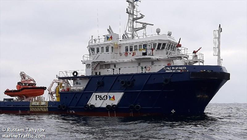 topaz responder (Standby Safety Vessel) - IMO 9544293, MMSI 434127400, Call Sign EZJI under the flag of Turkmenistan