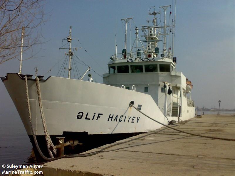alif hajiyev (Research Vessel) - IMO 8422462, MMSI 423130100, Call Sign 4JLB under the flag of Azerbaijan
