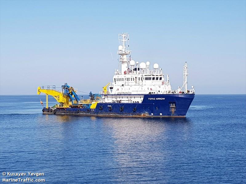 topaz arrow (Offshore Support Vessel) - IMO 9207015, MMSI 423357100, Call Sign 4JOI under the flag of Azerbaijan