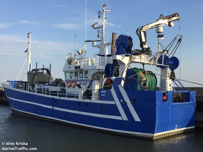 marie (Fishing Vessel) - IMO 8702757, MMSI 276845000, Call Sign ESLF under the flag of Estonia