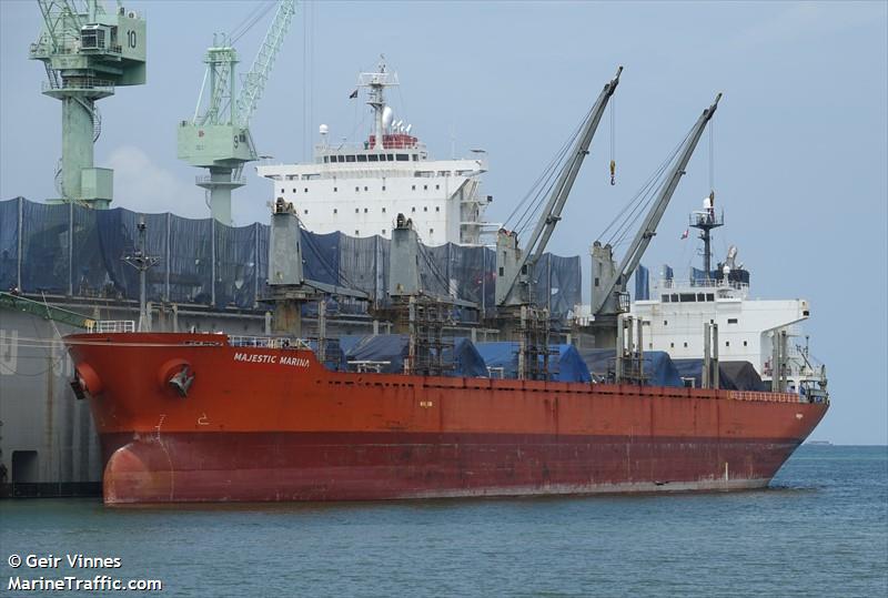 majestic marina (Bulk Carrier) - IMO 9378826, MMSI 538009527, Call Sign V7A4849 under the flag of Marshall Islands