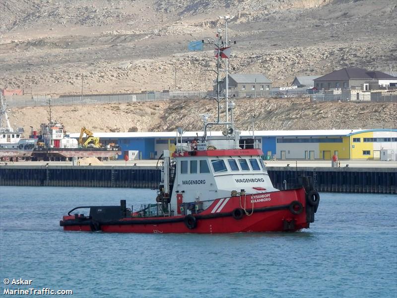 kulanborg (Pusher Tug) - IMO 9190145, MMSI 436000303, Call Sign UNGE under the flag of Kazakhstan