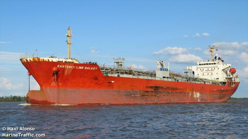 easterly lime galaxy (Chemical/Oil Products Tanker) - IMO 9380972, MMSI 538009550, Call Sign V7A4878 under the flag of Marshall Islands