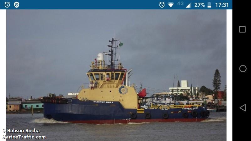 starnav aries (Tug) - IMO 9718284, MMSI 710020280, Call Sign PPLS under the flag of Brazil