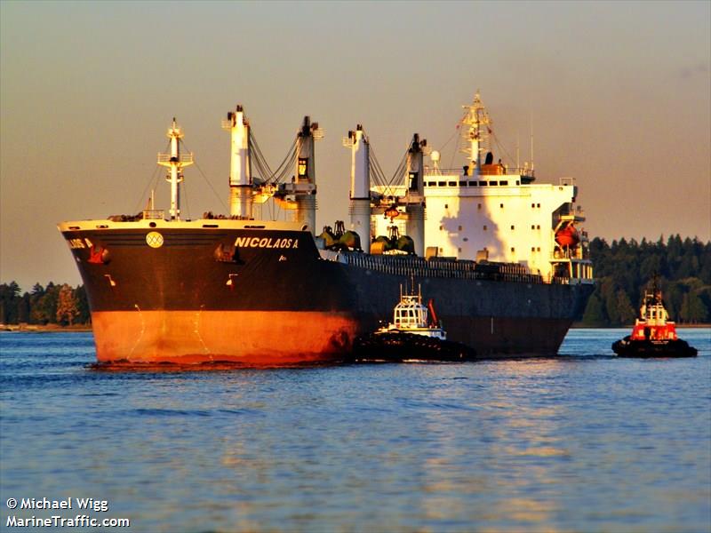 nicolaos a (Bulk Carrier) - IMO 9232151, MMSI 210698000, Call Sign C4KE2 under the flag of Cyprus