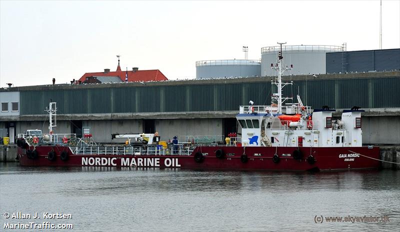 gaia nordic (Oil Products Tanker) - IMO 9614593, MMSI 219019067, Call Sign OWPK2 under the flag of Denmark