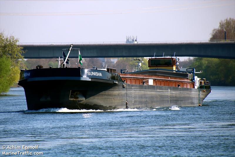 sunisha (Cargo ship) - IMO , MMSI 226012260, Call Sign FM7080 under the flag of France