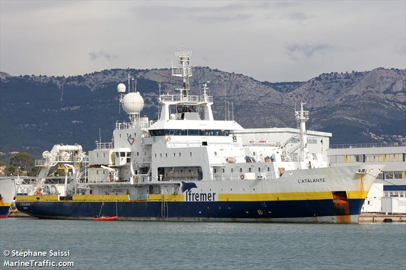 atalante (Research Vessel) - IMO 8716071, MMSI 227222000, Call Sign FNCM under the flag of France