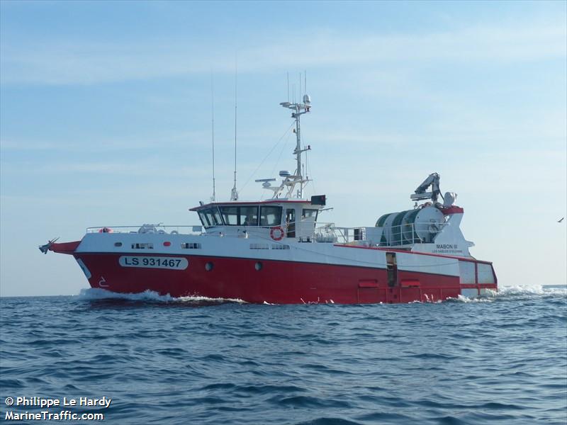 fv mabon iii (Fishing vessel) - IMO , MMSI 228042600, Call Sign FIJH under the flag of France