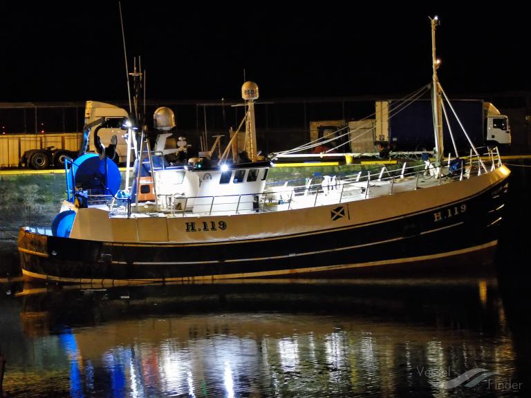 falcon h119 (Fishing Vessel) - IMO 8416516, MMSI 233860000, Call Sign GFLW under the flag of United Kingdom (UK)