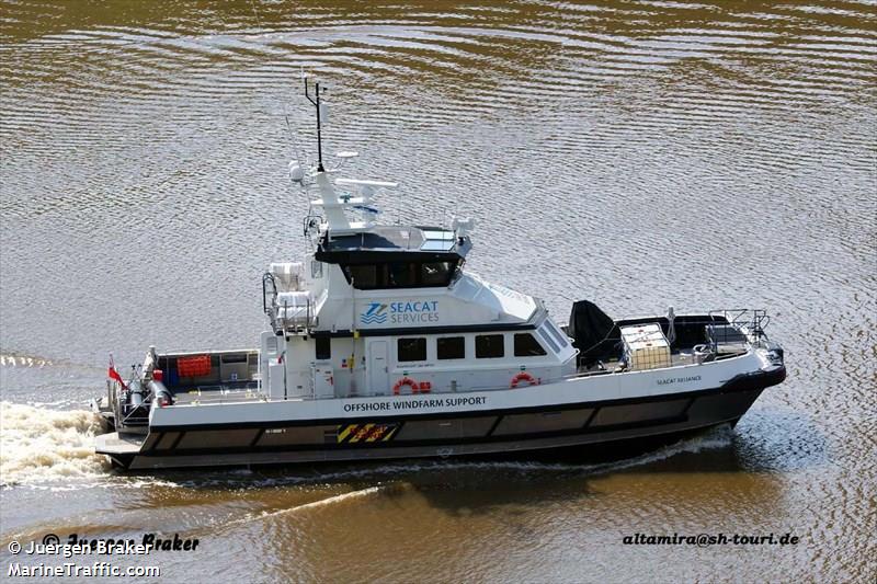 seacat reliance (HSC) - IMO , MMSI 235092439, Call Sign 2FMH3 under the flag of United Kingdom (UK)