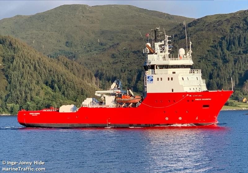 sanco scorpio (Research Vessel) - IMO 9212228, MMSI 236725000, Call Sign ZDRF7 under the flag of Gibraltar