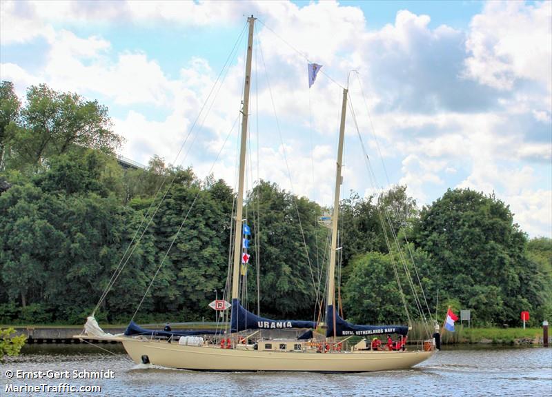hnlms urania (Sailing vessel) - IMO , MMSI 245804000, Call Sign PAFG under the flag of Netherlands
