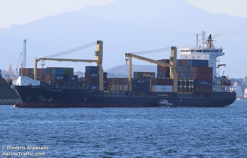 as laetitia (Container Ship) - IMO 9366237, MMSI 255806062, Call Sign CQIT4 under the flag of Madeira