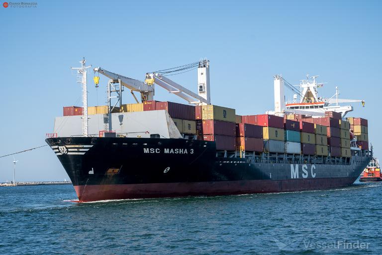 msc masha 3 (Container Ship) - IMO 9188219, MMSI 255806109, Call Sign CQIZ3 under the flag of Madeira