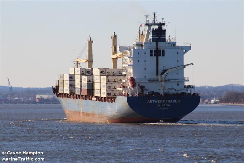 antwerp trader (Container Ship) - IMO 9304746, MMSI 256102000, Call Sign 9HA3819 under the flag of Malta