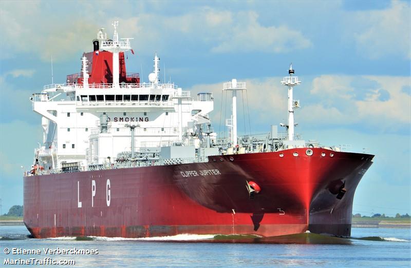 clipper jupiter (LPG Tanker) - IMO 9699505, MMSI 257694000, Call Sign LATV7 under the flag of Norway