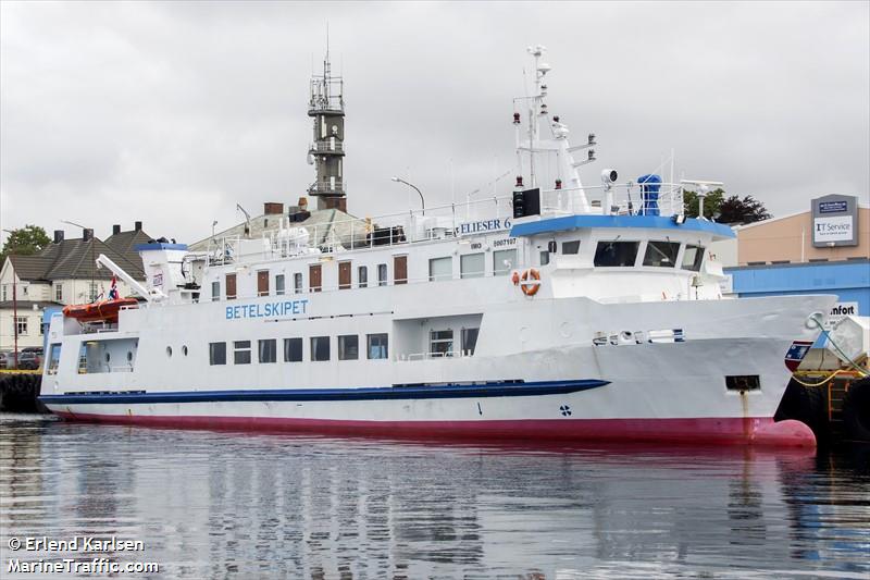 elieser 6 (Passenger Ship) - IMO 8007107, MMSI 258225000, Call Sign LEYV under the flag of Norway