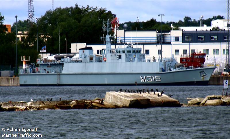 nato warship m315 (Military ops) - IMO , MMSI 276743000, Call Sign ESQK under the flag of Estonia