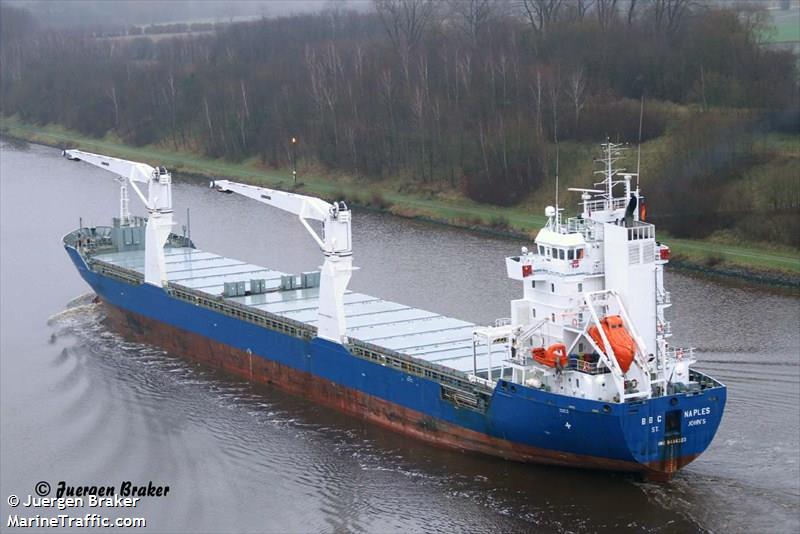 bbc naples (General Cargo Ship) - IMO 9484223, MMSI 305546000, Call Sign V2ET5 under the flag of Antigua & Barbuda