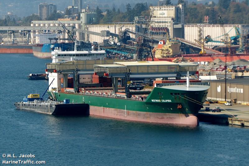 westwood columbia (General Cargo Ship) - IMO 9226047, MMSI 311353000, Call Sign C6SI4 under the flag of Bahamas