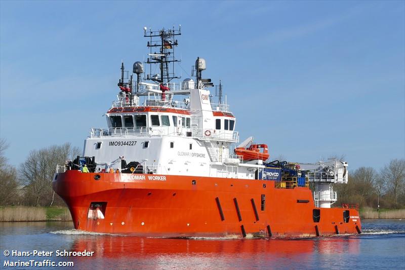 glomar worker (Offshore Tug/Supply Ship) - IMO 9344227, MMSI 352110000, Call Sign 3EKK8 under the flag of Panama