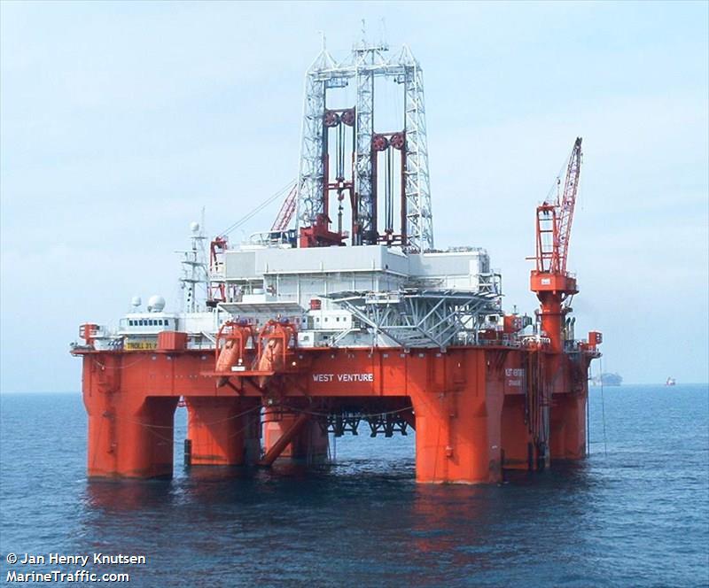 west venture (Platform) - IMO 8764365, MMSI 356313000, Call Sign 3FZQ under the flag of Panama
