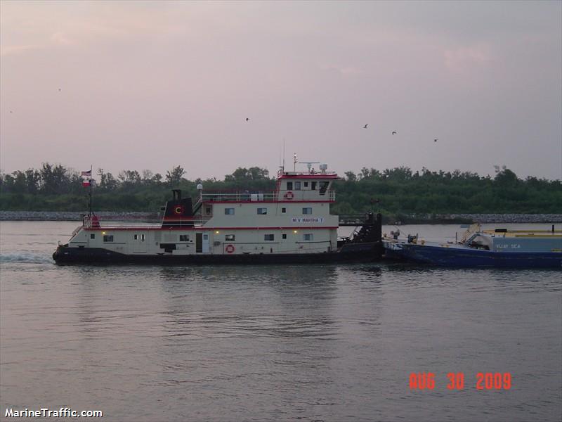 martha t (Tug) - IMO , MMSI 367156850, Call Sign WDD5337 under the flag of United States (USA)