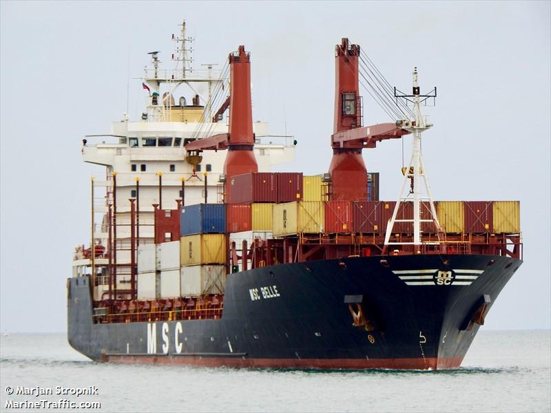 msc belle (Container Ship) - IMO 9203904, MMSI 371743000, Call Sign H9FF under the flag of Panama