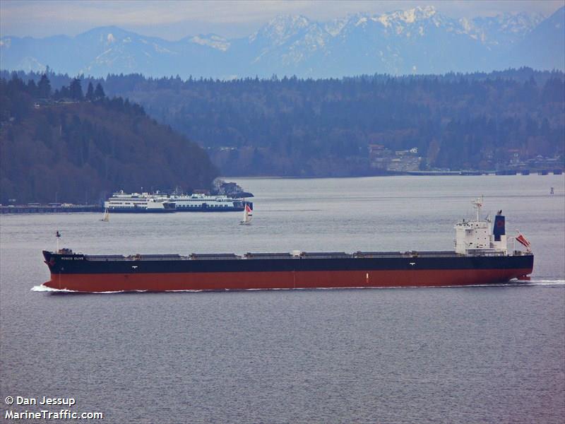 rosco olive (Bulk Carrier) - IMO 9542465, MMSI 477932200, Call Sign VRHK8 under the flag of Hong Kong