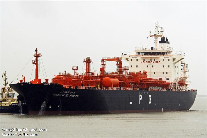 rhourd el fares (LPG Tanker) - IMO 9537044, MMSI 605076052, Call Sign 7TQJ under the flag of Algeria