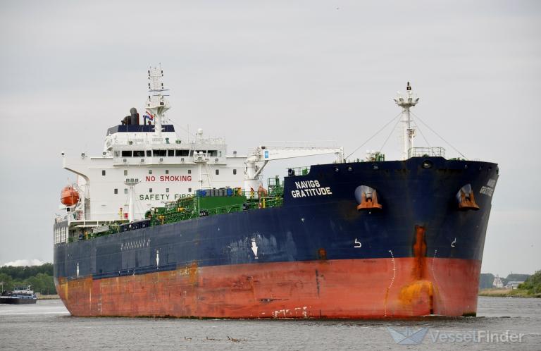 navig8 gratitude (Chemical/Oil Products Tanker) - IMO 9853242, MMSI 636018613, Call Sign D5QN8 under the flag of Liberia