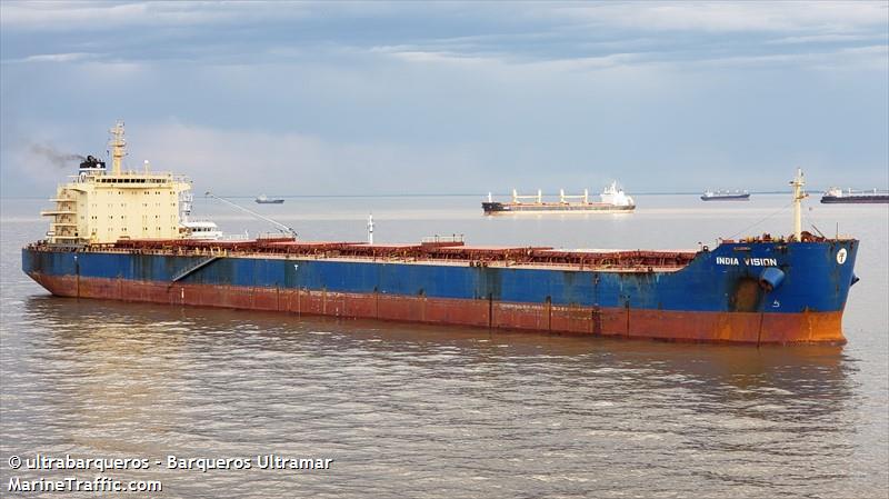 india vision (Bulk Carrier) - IMO 9526485, MMSI 636018998, Call Sign D5SL3 under the flag of Liberia