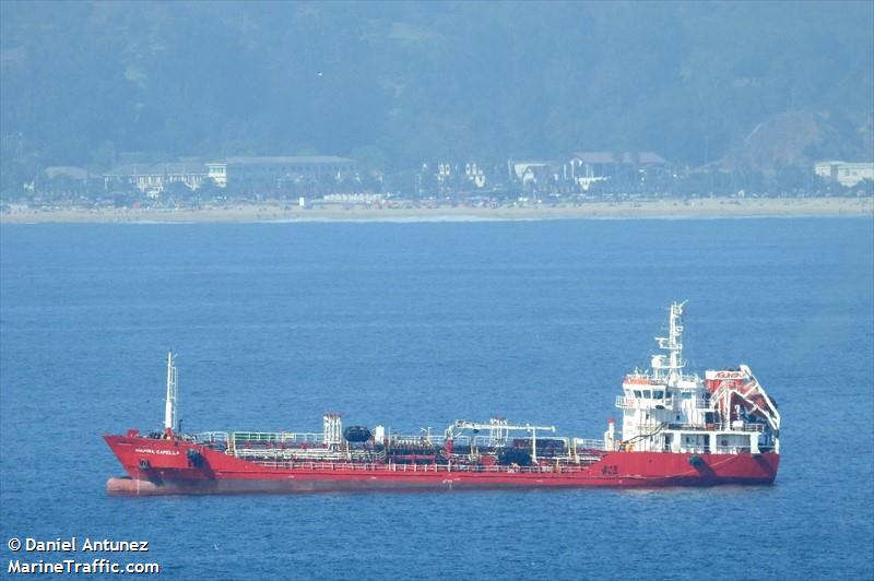 agunsa capella (Oil Products Tanker) - IMO 9469209, MMSI 725001506, Call Sign CBCW under the flag of Chile