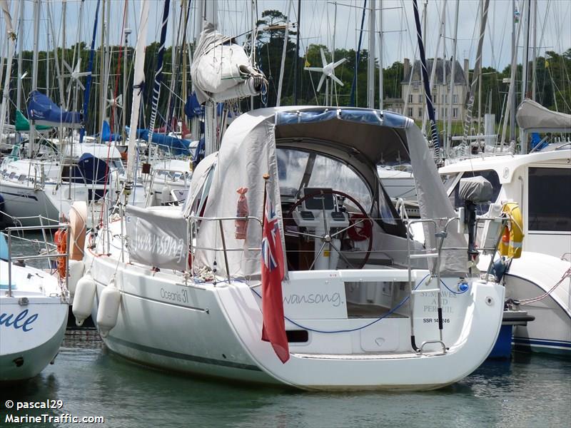 swansong (Sailing vessel) - IMO , MMSI 235079639, Call Sign 2DJY4 under the flag of United Kingdom (UK)