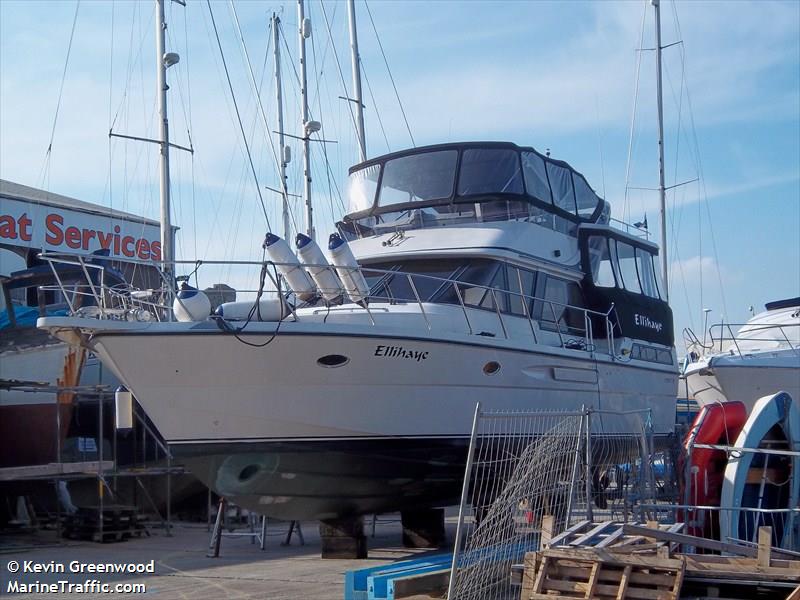 ellihaye (Pleasure craft) - IMO , MMSI 235083756, Call Sign MNZH7 under the flag of United Kingdom (UK)