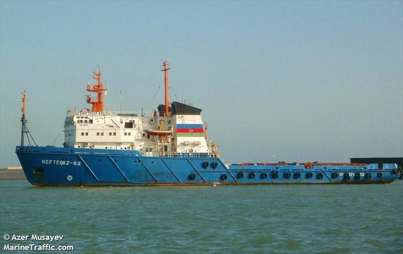 neftegaz-62 (Offshore Tug/Supply Ship) - IMO 8418526, MMSI 423076100, Call Sign 4JIU under the flag of Azerbaijan