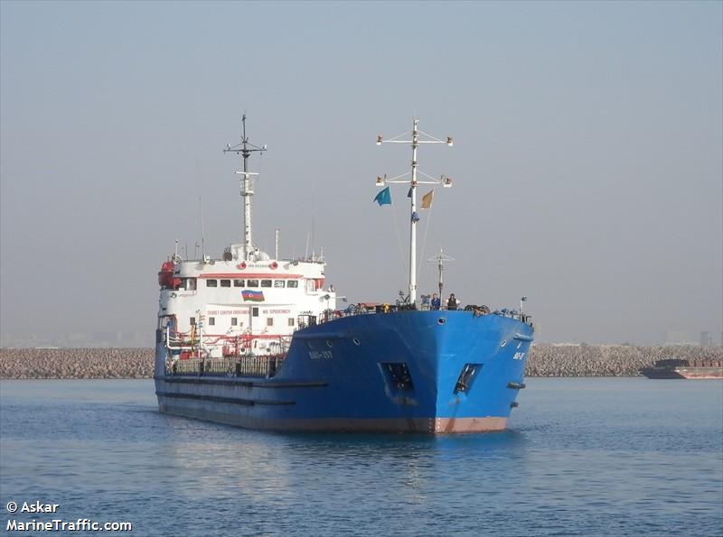 baku 357 (Ore/Oil Carrier) - IMO 8228000, MMSI 423413100, Call Sign 4JPI under the flag of Azerbaijan
