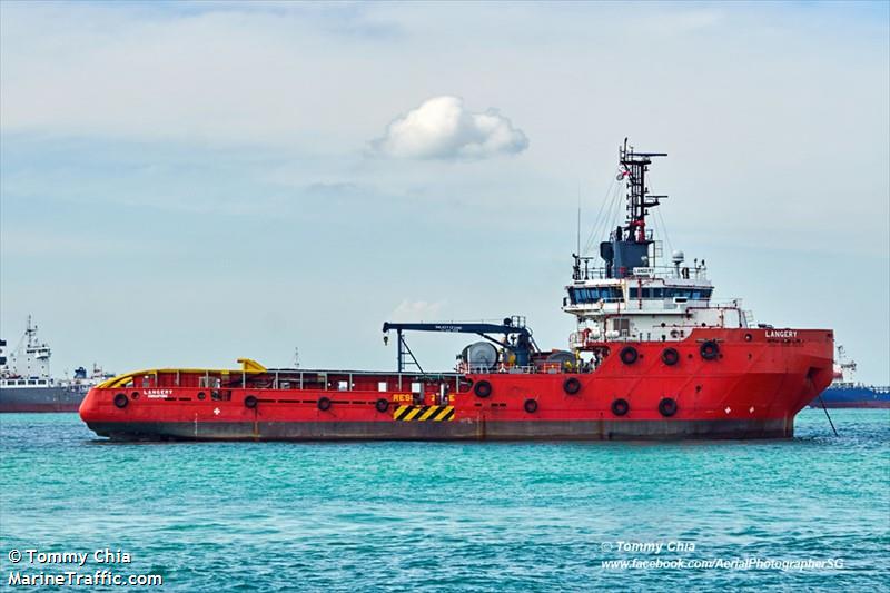 langery (Offshore Tug/Supply Ship) - IMO 9427677, MMSI 563054500, Call Sign 9VNV4 under the flag of Singapore