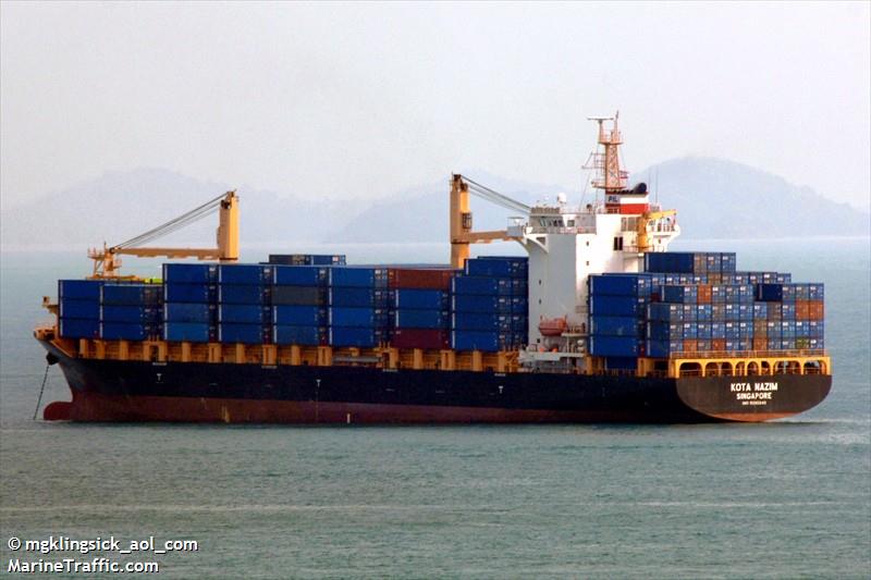 kota nazim (Container Ship) - IMO 9390240, MMSI 565688000, Call Sign 9VEY4 under the flag of Singapore