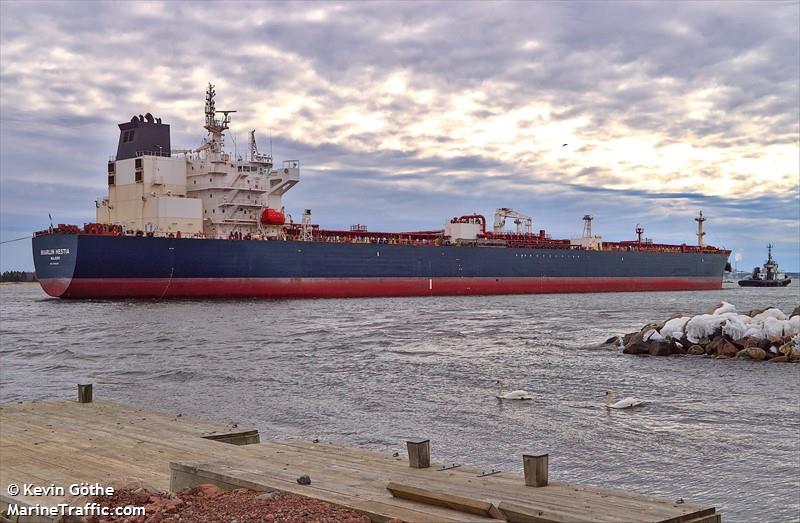 marlin hestia (Crude Oil Tanker) - IMO 9729233, MMSI 538009474, Call Sign V7A4788 under the flag of Marshall Islands