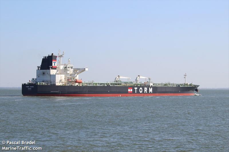 torm kiara (Crude Oil Tanker) - IMO 9701554, MMSI 219029411, Call Sign OZLE2 under the flag of Denmark