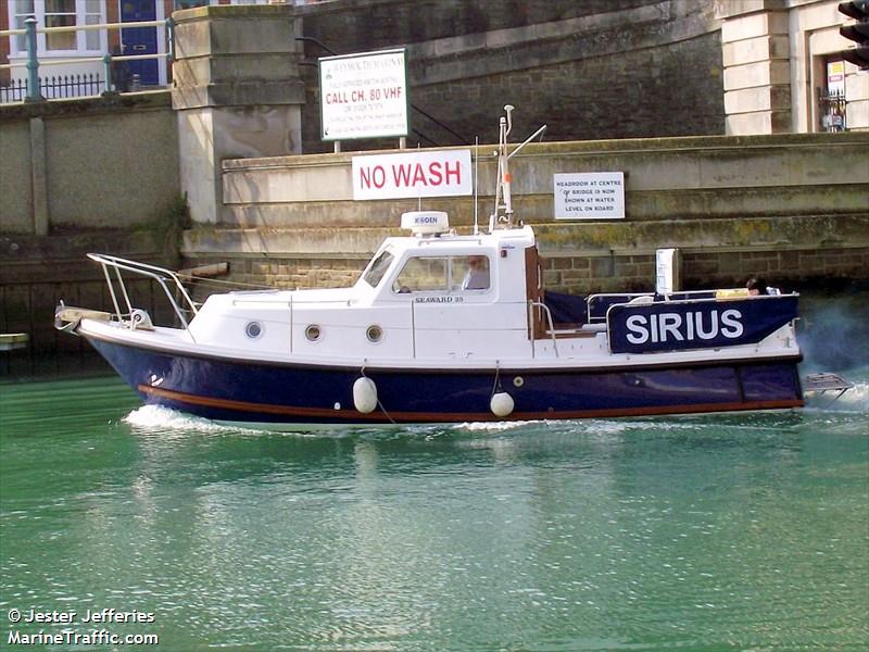 sirius of weymouth (Pleasure craft) - IMO , MMSI 235078748, Call Sign MYYX6 under the flag of United Kingdom (UK)