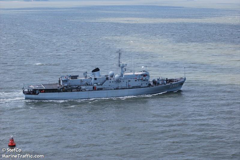 nato warship a960 (Military ops) - IMO , MMSI 205204000, Call Sign ORJH under the flag of Belgium