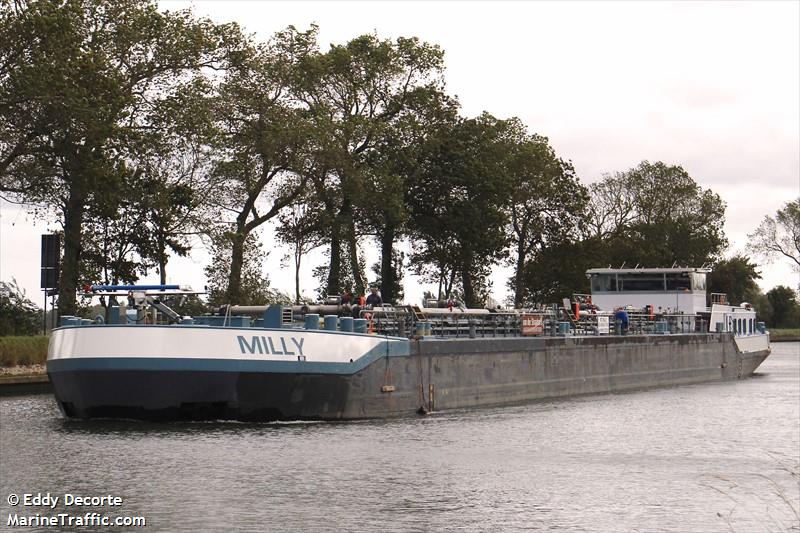 milly (Tanker) - IMO , MMSI 211668470, Call Sign DB3453 under the flag of Germany