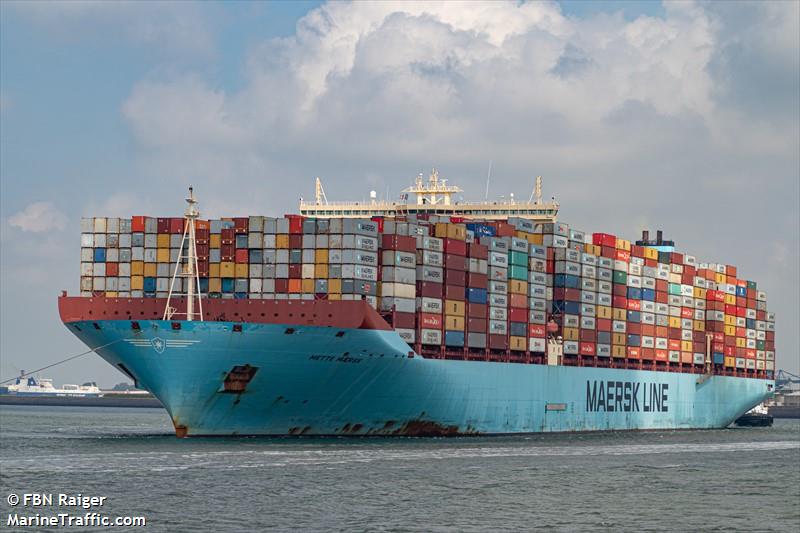 mette maersk (Container Ship) - IMO 9632155, MMSI 219631000, Call Sign OWRS2 under the flag of Denmark