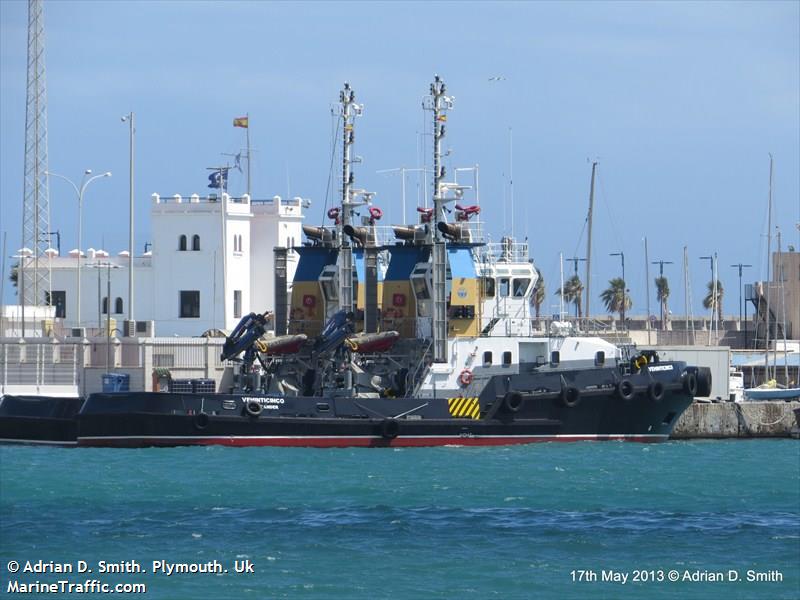 vehinticinco (Tug) - IMO 9525443, MMSI 224943140, Call Sign ECLD under the flag of Spain