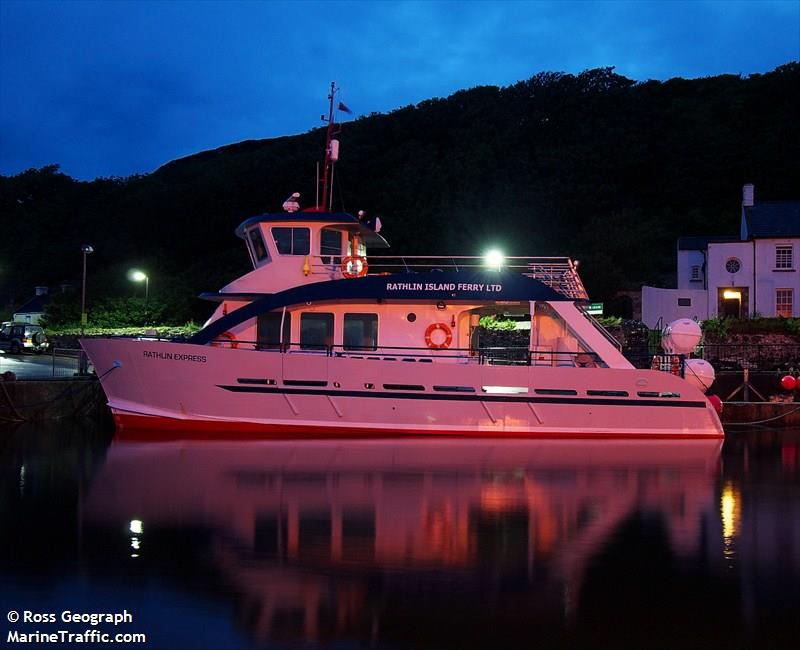 rathlin express (Passenger ship) - IMO , MMSI 235073501, Call Sign 2CKE9 under the flag of United Kingdom (UK)