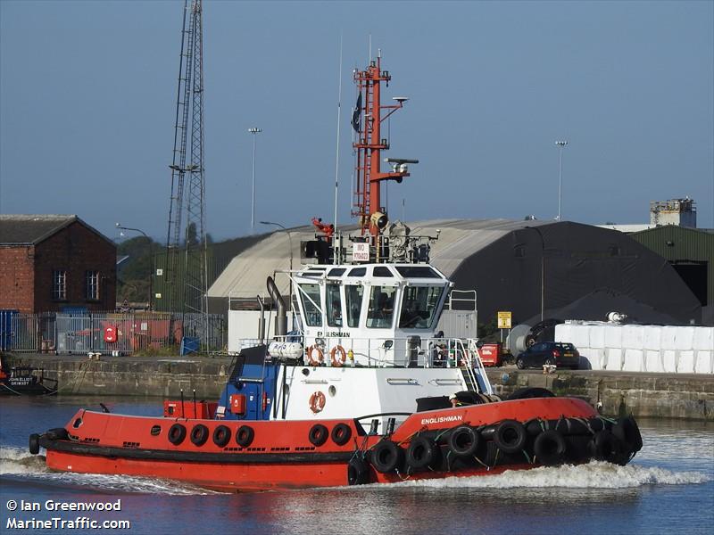 englishman (Tug) - IMO 9706023, MMSI 235114458, Call Sign 2JBE4 under the flag of United Kingdom (UK)